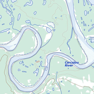 Natural Resources Canada Sans Sault Rapids, NT (106H10 Toporama) digital map