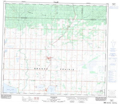 Natural Resources Canada Sexsmith, AB (083M07 CanMatrix) digital map