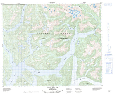 Natural Resources Canada Sheep Passage, BC (103A16 CanMatrix) digital map