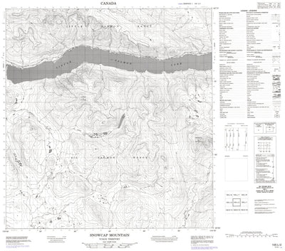 Natural Resources Canada Snowcap Mountain, YT (105L02 CanMatrix) digital map