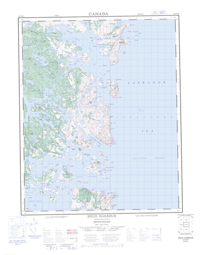 Natural Resources Canada Snug Harbour, NL (003D13 CanMatrix) digital map