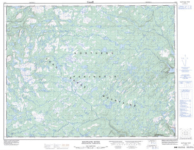 Natural Resources Canada Soufflets River, NL (012I07 CanMatrix) digital map