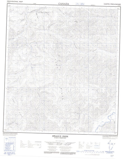 Natural Resources Canada Sprague Creek, YT (115P15 CanMatrix) digital map