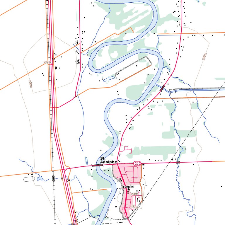 St. Adolphe (062H11 Toporama) Map by Natural Resources Canada Avenza Maps