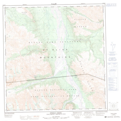 Natural Resources Canada Steele Creek, YT (115G05 CanMatrix) digital map