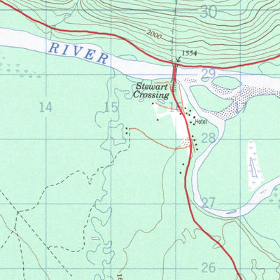 Natural Resources Canada Stewart Crossing, YT (115P07 CanMatrix) digital map