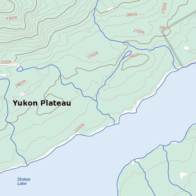Natural Resources Canada Stokes Lake, YT (105K13 Toporama) digital map