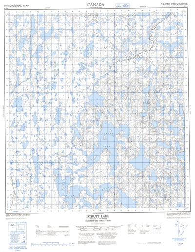 Natural Resources Canada Strutt Lake, NT (085N08 CanMatrix) digital map