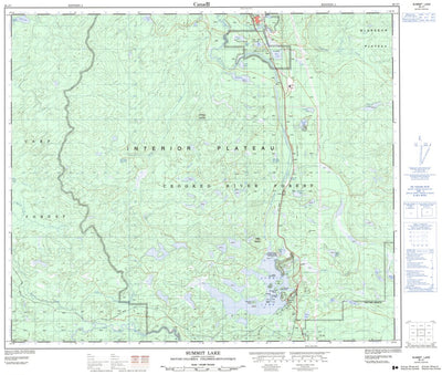 Natural Resources Canada Summit Lake, BC (093J07 CanMatrix) digital map