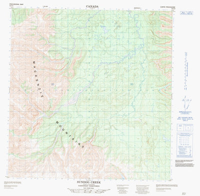 Natural Resources Canada Sundog Creek, NT (095F09 CanMatrix) digital map