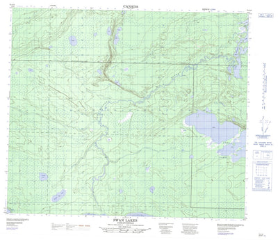 Natural Resources Canada Swan Lakes, SK (073J15 CanMatrix) digital map