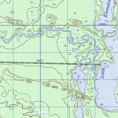 Natural Resources Canada Swan Lakes, SK (073J15 CanMatrix) digital map