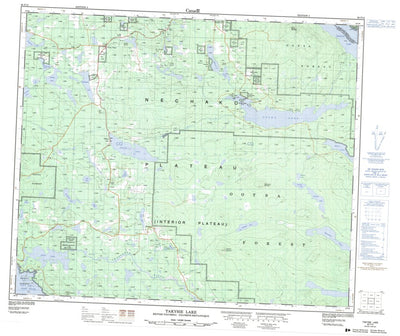 Natural Resources Canada Takysie Lake, BC (093F13 CanMatrix) digital map