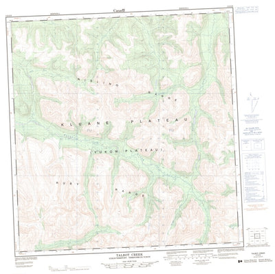 Natural Resources Canada Talbot Creek, YT (115G09 CanMatrix) digital map