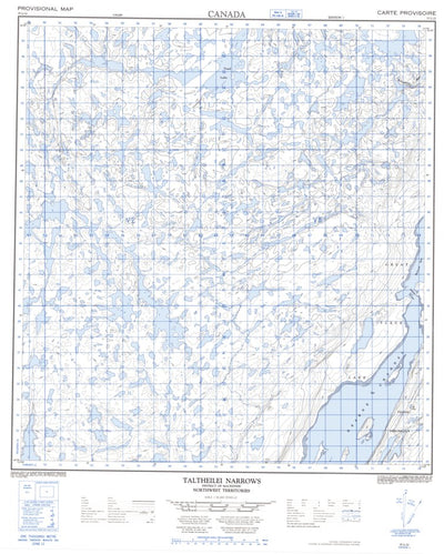 Natural Resources Canada Taltheilei Narrows, NT (075L12 CanMatrix) digital map
