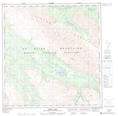Natural Resources Canada Tepee Lake, YT (115F09 CanMatrix) digital map