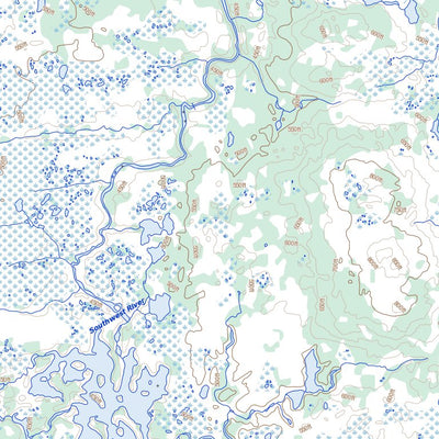 Natural Resources Canada Tug Pond, NL (002D01 Toporama) digital map