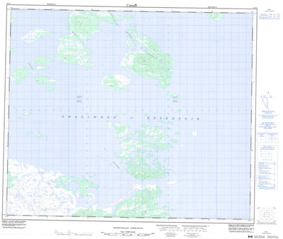 Natural Resources Canada Unnamed, NL (023I01 CanMatrix) digital map