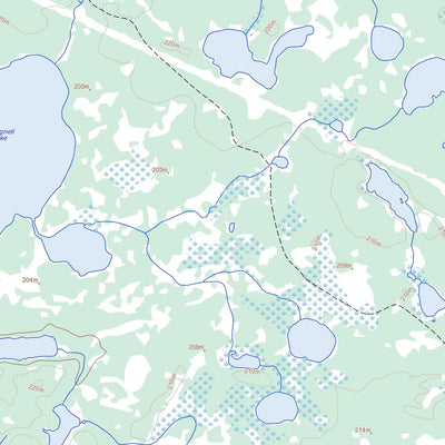Natural Resources Canada Vermilyea Lake, MB (053L10 Toporama) digital map