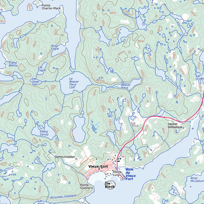 Natural Resources Canada Vieux-Fort, QC (012P05 Toporama) digital map