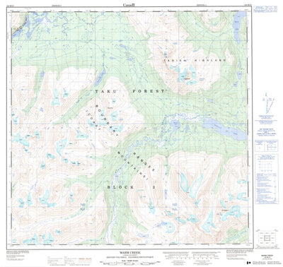 Natural Resources Canada Warm Creek, BC (104M10 CanMatrix) digital map