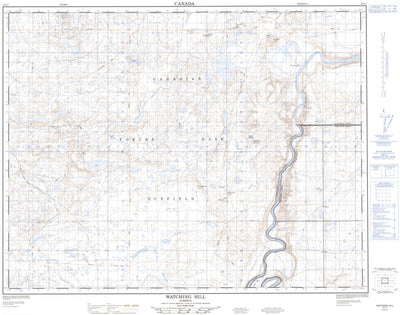 Natural Resources Canada Watching Hill, AB (072L07 CanMatrix) digital map