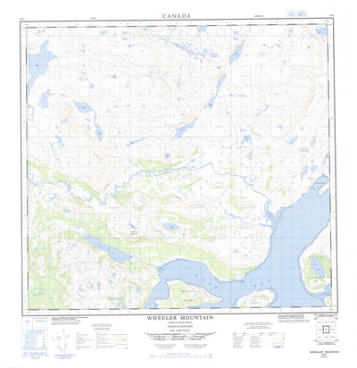 Natural Resources Canada Wheeler Mountain, NL (014E09 CanMatrix) digital map