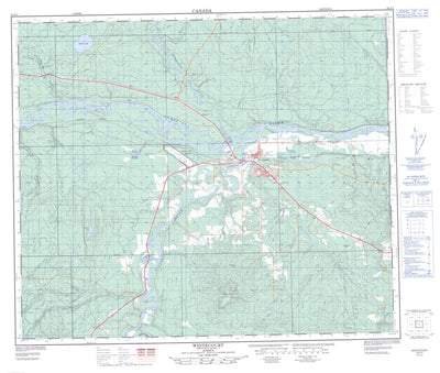 Natural Resources Canada Whitecourt, AB (083J04 CanMatrix) digital map