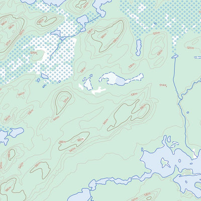 Natural Resources Canada Wolvernan Lakes (074F09 Toporama) digital map
