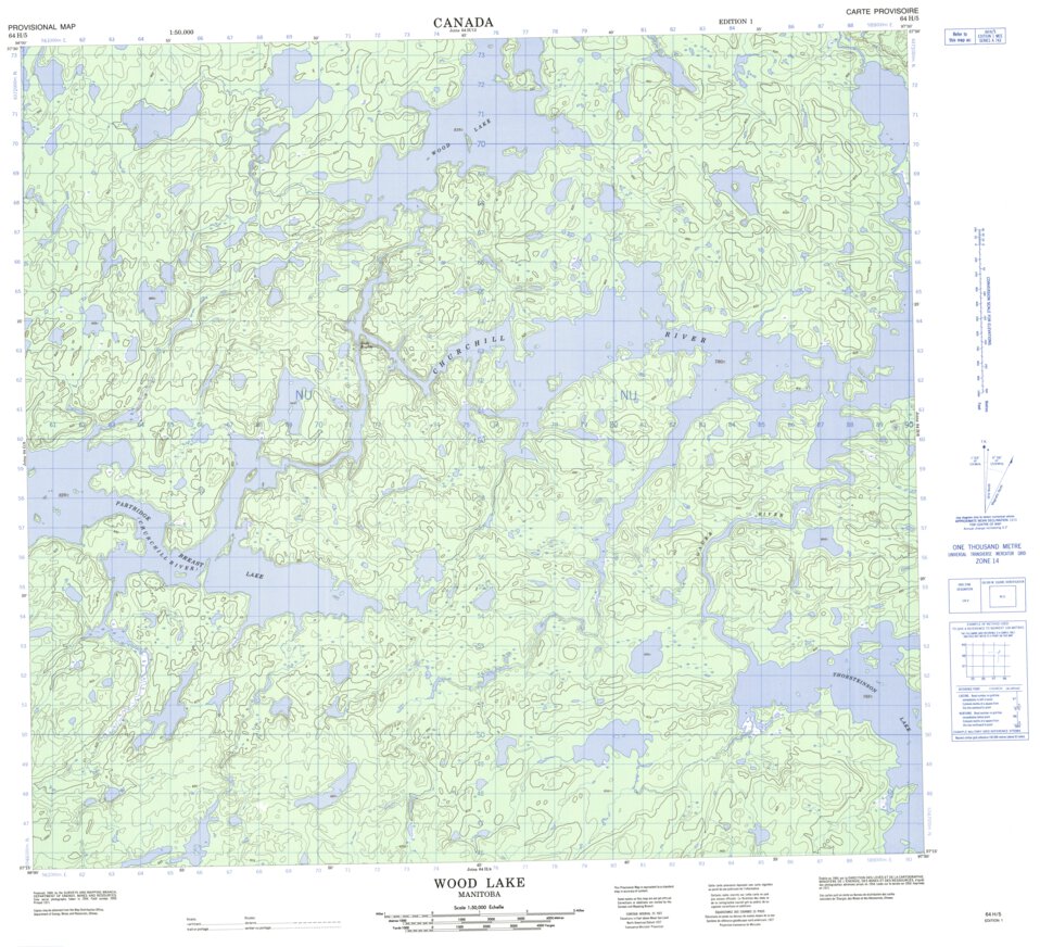 Wood Lake, MB (064H05 CanMatrix) Map By Natural Resources Canada ...