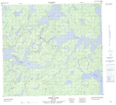 Natural Resources Canada Wood Lake, MB (064H05 CanMatrix) digital map