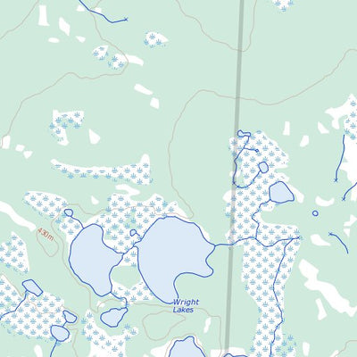 Natural Resources Canada Wright Lakes, NT (096F13 Toporama) digital map