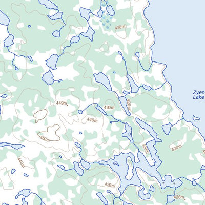 Natural Resources Canada Zyena Lake, NT (075N13 Toporama) digital map