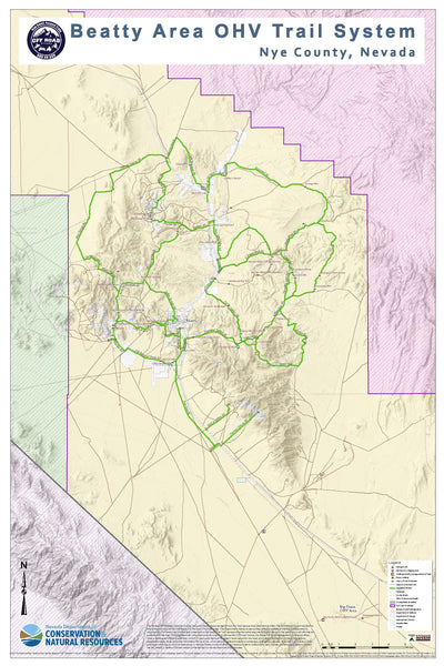 Nevada Department of Conservation and Natural Resources Beatty OHV Trails digital map