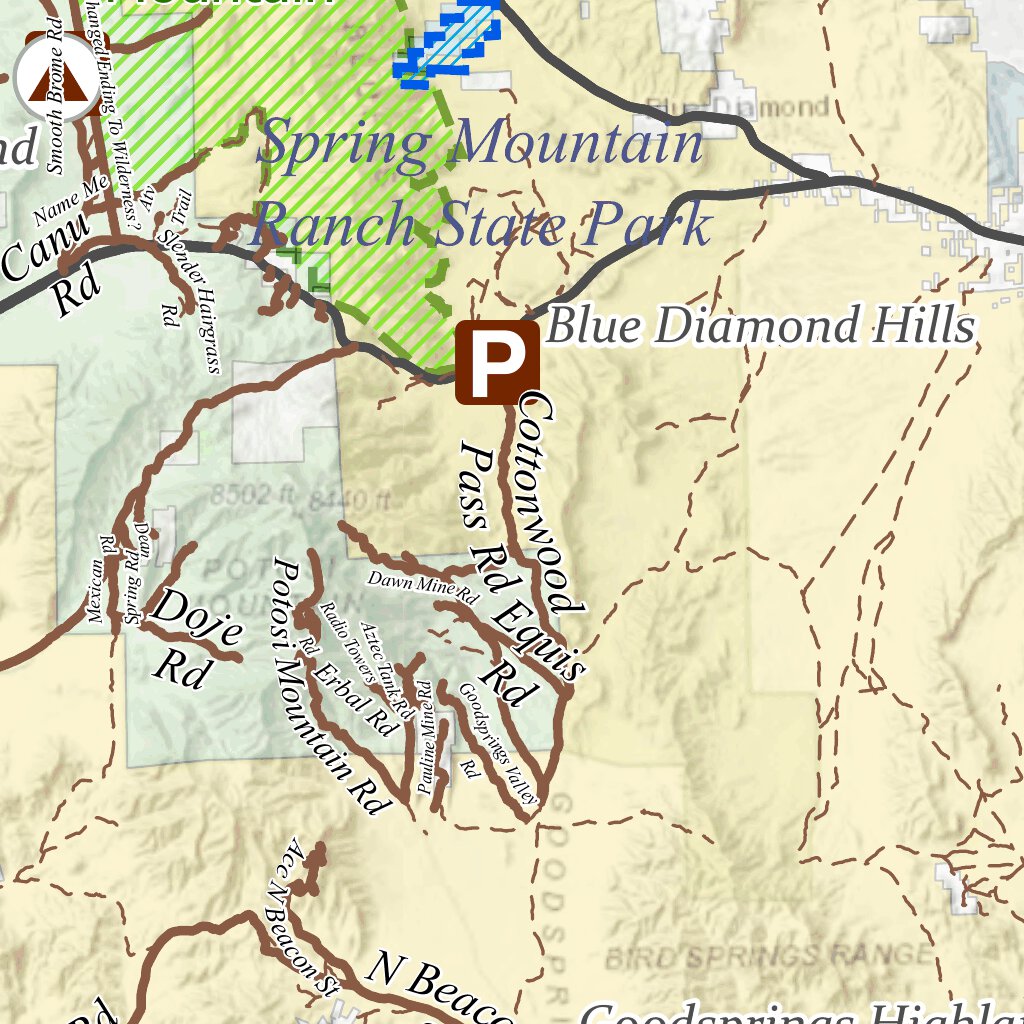 Clark County OHV Trails map by Nevada Department of Conservation and