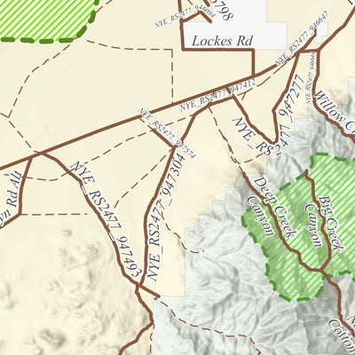 Nevada Department of Conservation and Natural Resources North Eastern Nye County OHV Trails digital map
