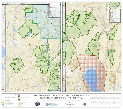 Nevada Department of Conservation and Natural Resources Northern Washoe County OHV Trails digital map