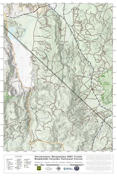 Nevada Department of Conservation and Natural Resources Sweetwater Mountains OHV Trails digital map