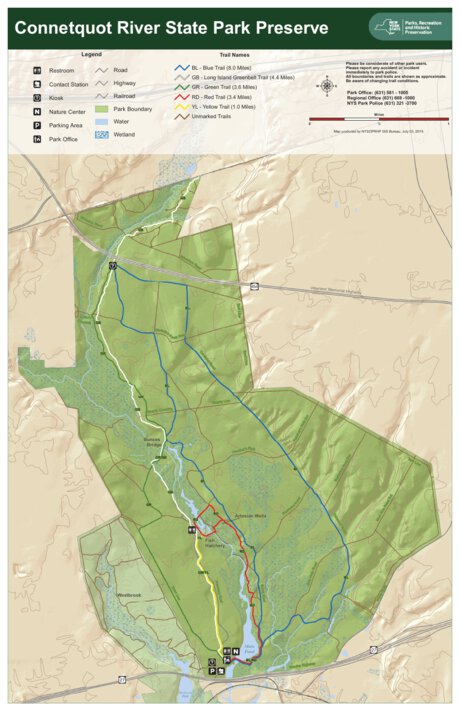 Connetquot River State Park Preserve Trail Map by New York State Parks ...