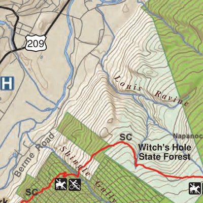 New York State Parks Minnewaska State Park Preserve Trail Map digital map