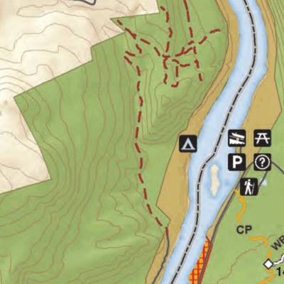 New York State Parks Moreau Lake State Park Trail Map digital map