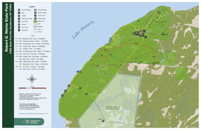New York State Parks Robert G Wehle State Park Trail Map digital map