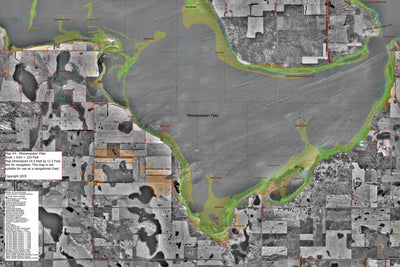 None 8452 Detailed Map #4 - Minnewaukan Flats Area of Devils Lake North Dakota digital map