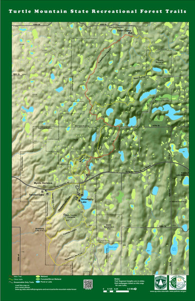 North Dakota Forest Service Turtle Mountain State Recreational Forest Trails digital map