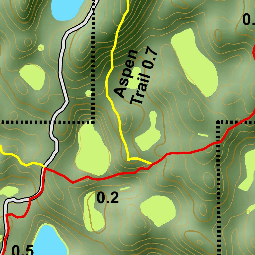 Turtle Mountain State Recreational Forest Trails Map by North Dakota