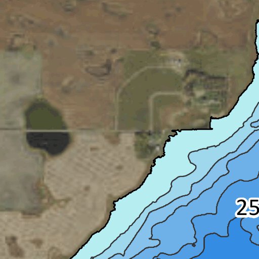 Devils Lake Six Mile Bay Area Map by North Dakota Game and Fish