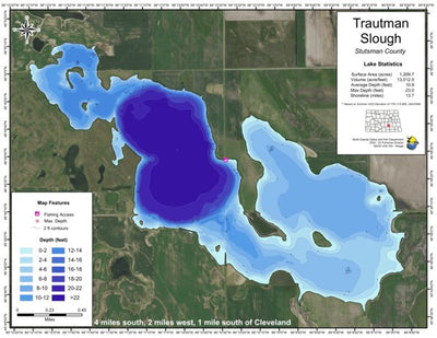 North Dakota Game and Fish Department Trautman Slough - Stutsman County digital map