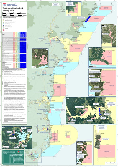 NSW Department of Primary Industries (Fisheries) Batemans Marine Park Zoning Map digital map