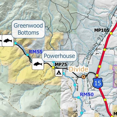 Off The Grid Maps Big Hole River Fishtrap to Melrose digital map