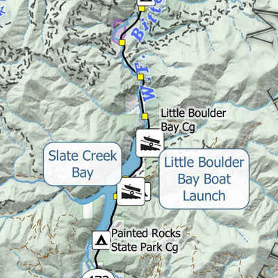 Off The Grid Maps Bitterroot River Painted Rocks to Darby digital map